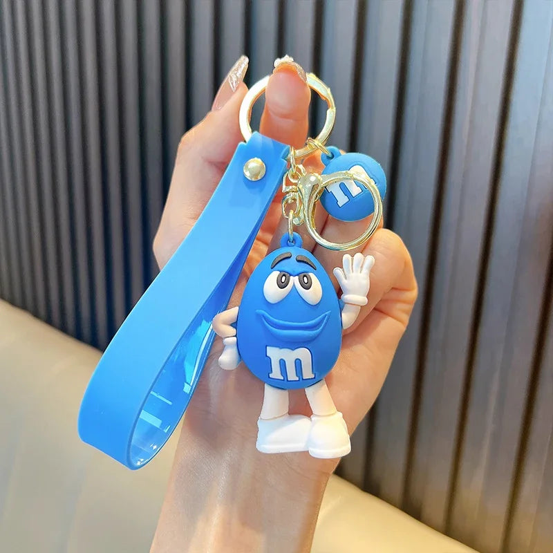 M&M's Style Keychain Set – Colorful Candy Character Charms 🍬🔑