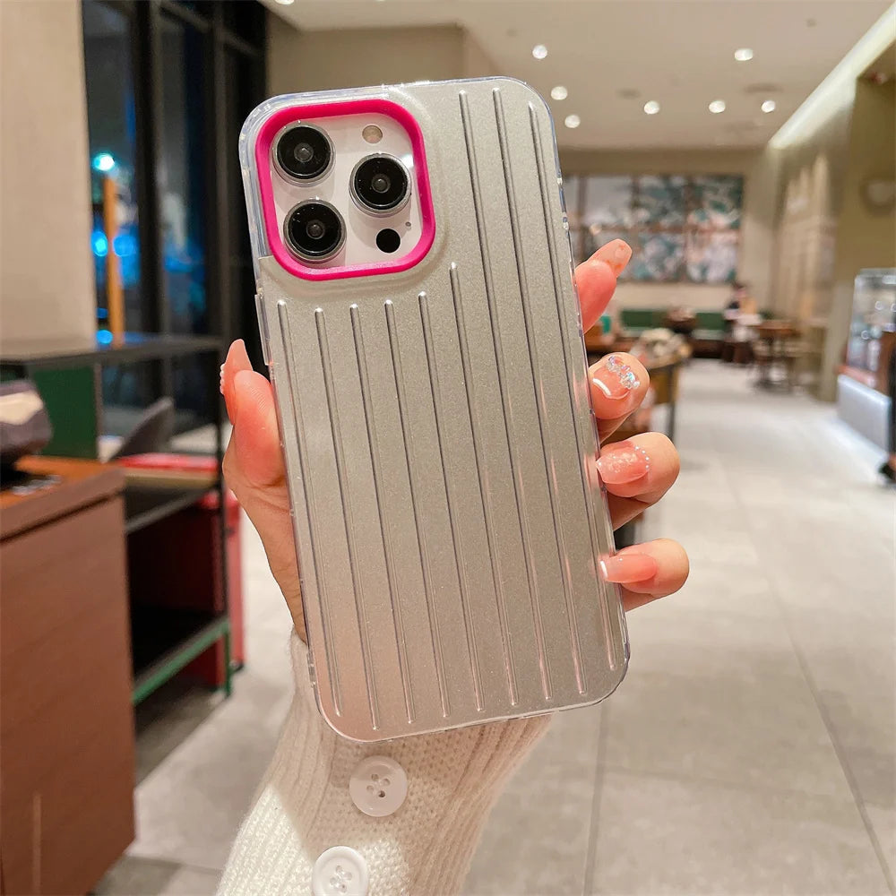 Stylish Business Luggage Case 📱✨ | Hard Shell 3D Design for iPhone