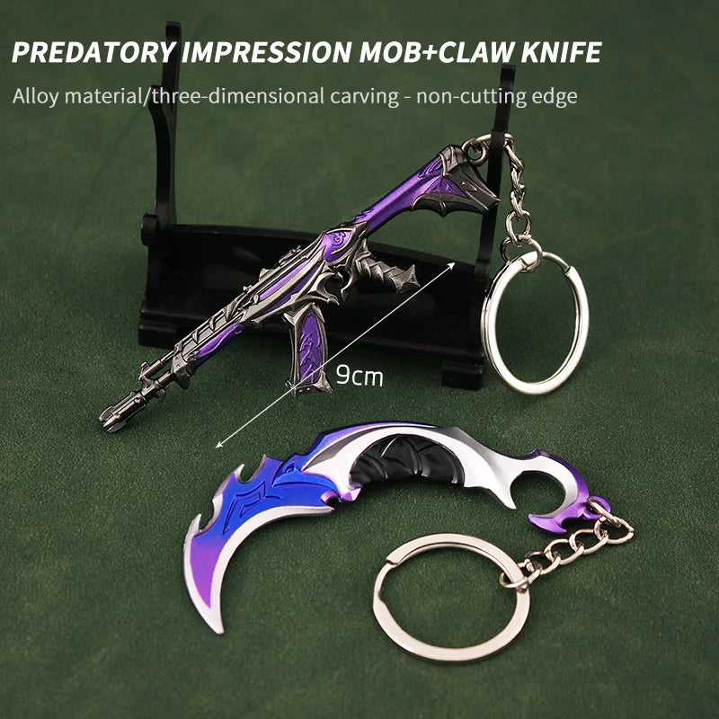 🔫 Valorant Gun & Knife Keychain – Mini Alloy Weapon Model for Gamers 🎮