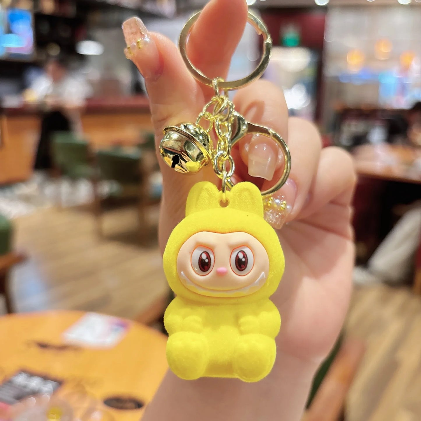 🐰 Cute Plush Bunny Keychain – Soft & Colorful