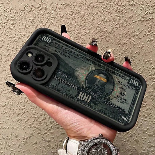 Dollar Bill Graphic iPhone Case - Silicone Shockproof Cover