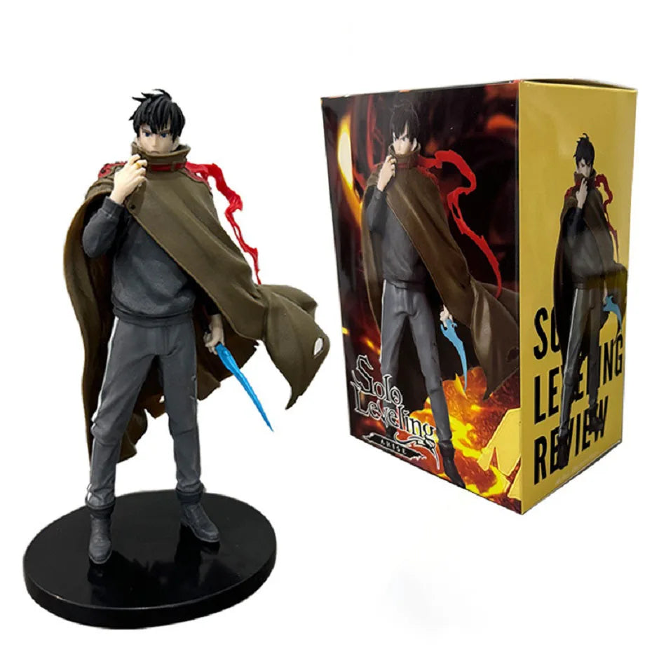 ⚔️ Solo Leveling Anime Figure Set – Sung Jin-Woo &amp; Shadow Soldier 🌑🖤