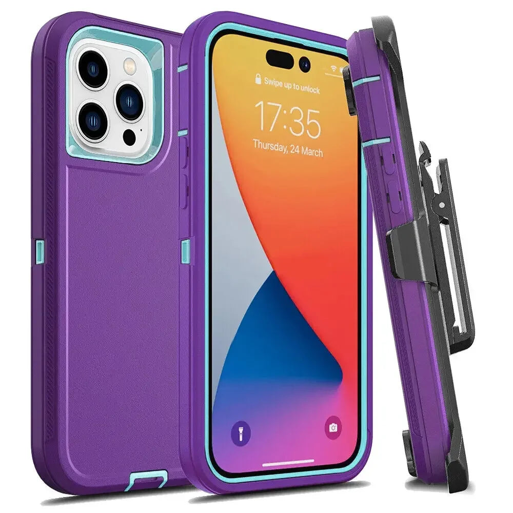 🛡️ Ultimate Armor Shockproof Phone Case with Belt Clip 🔒