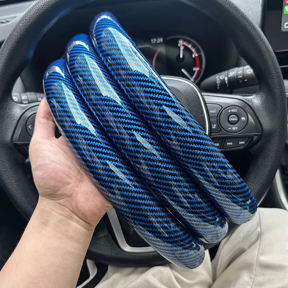 Universal Segmented Carbon Fiber Steering Wheel Cover