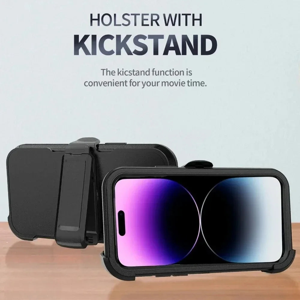 🛡️ Ultimate Armor Shockproof Phone Case with Belt Clip 🔒