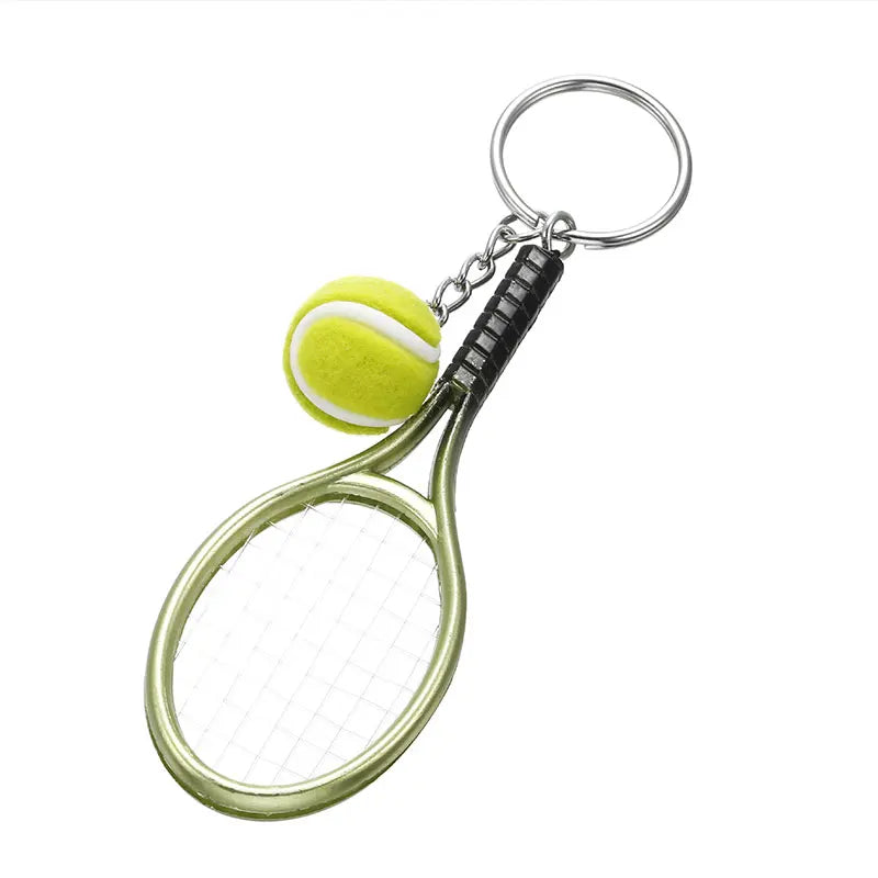 🎾 Mini Tennis Keychain Set – 6PCS Racket & Ball Keyrings 🎒