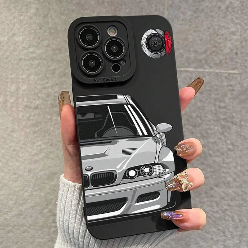 🚗 Stylish Car Pattern Phone Case – Soft & Shockproof Back Cover