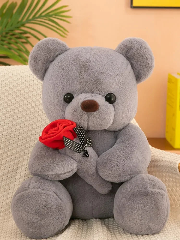🌹 Valentine's Day Rose Teddy Bear – Soft Plush Love Gift for Her 🧸