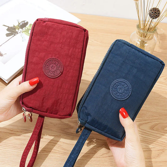 🎨 ColorPop™ Multi-Zip Wallet with Wrist Strap – Versatile & Vibrant!