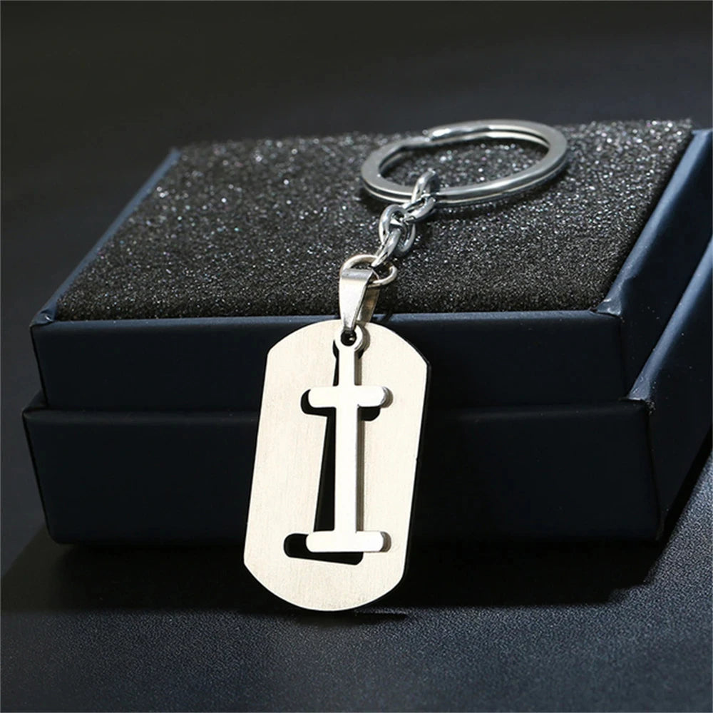 🔠✨ A–Z Letter Keychain – Personalized Steel Charm! 🔑💖