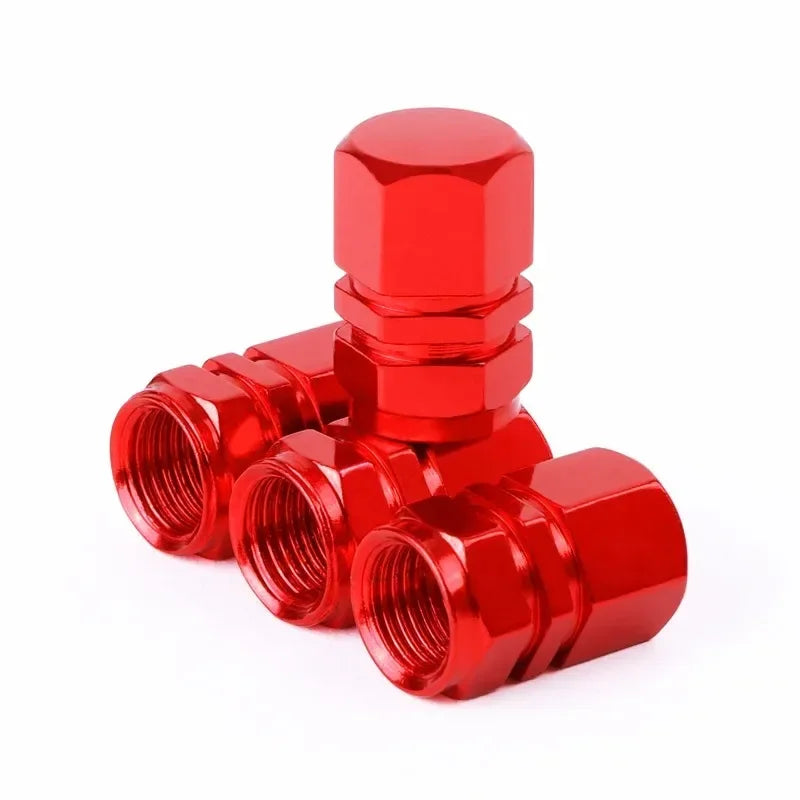 Premium Anodized Aluminum Tire Valve Stem Caps (4-Pack)