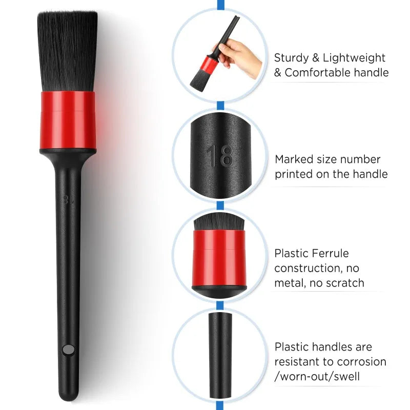 AutoDetail Pro™ 5-Piece Car Detailing Brush Set