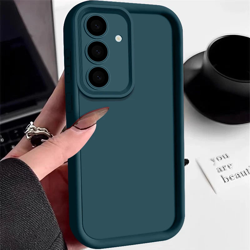 🍭 Candy Color Silicone Phone Case – Soft TPU Cover for Samsung Galaxy