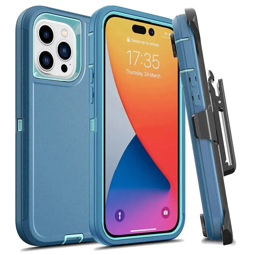 🛡️ Ultimate Armor Shockproof Phone Case with Belt Clip 🔒