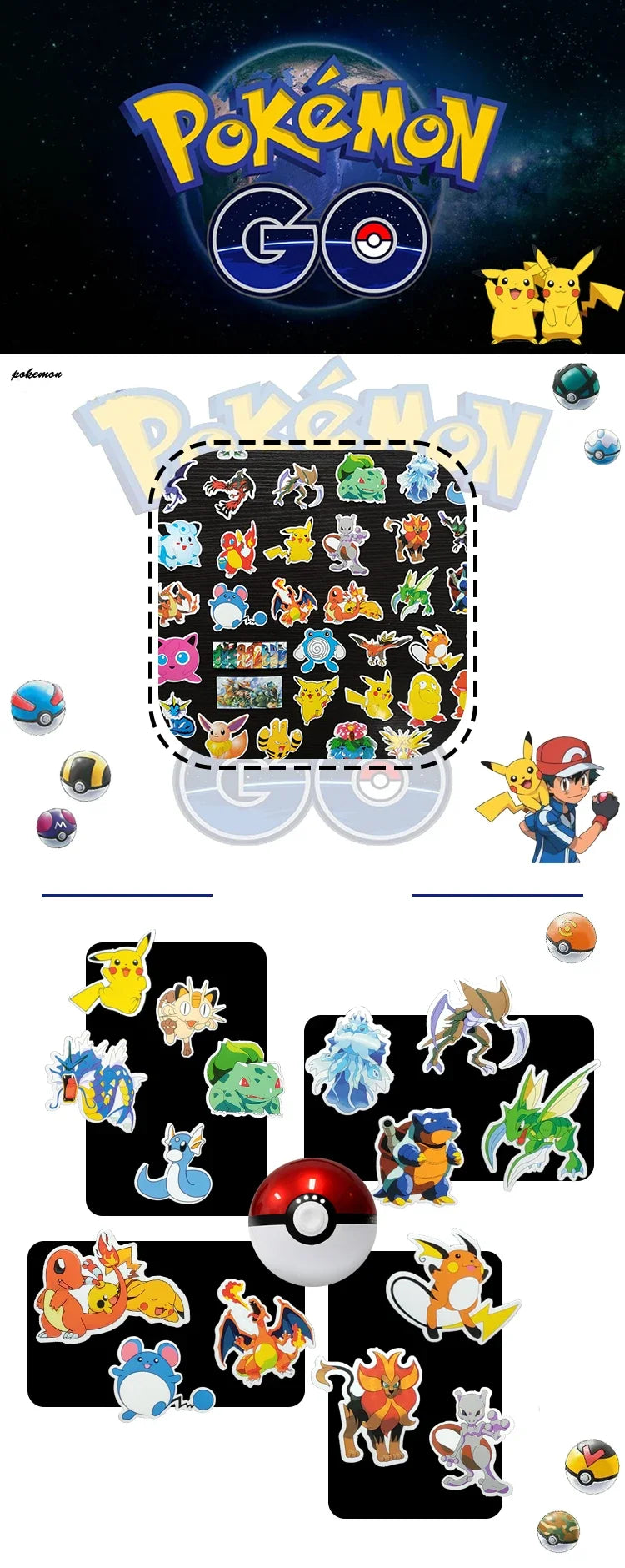 🎉✨ Mega Anime & Gaming Sticker Bundle – 50pcs ✨🎉