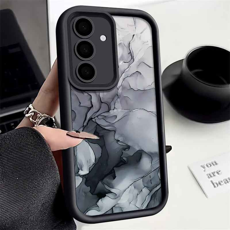 🌀 Marble Pattern Case – Elegant TPU Cover for Samsung Galaxy