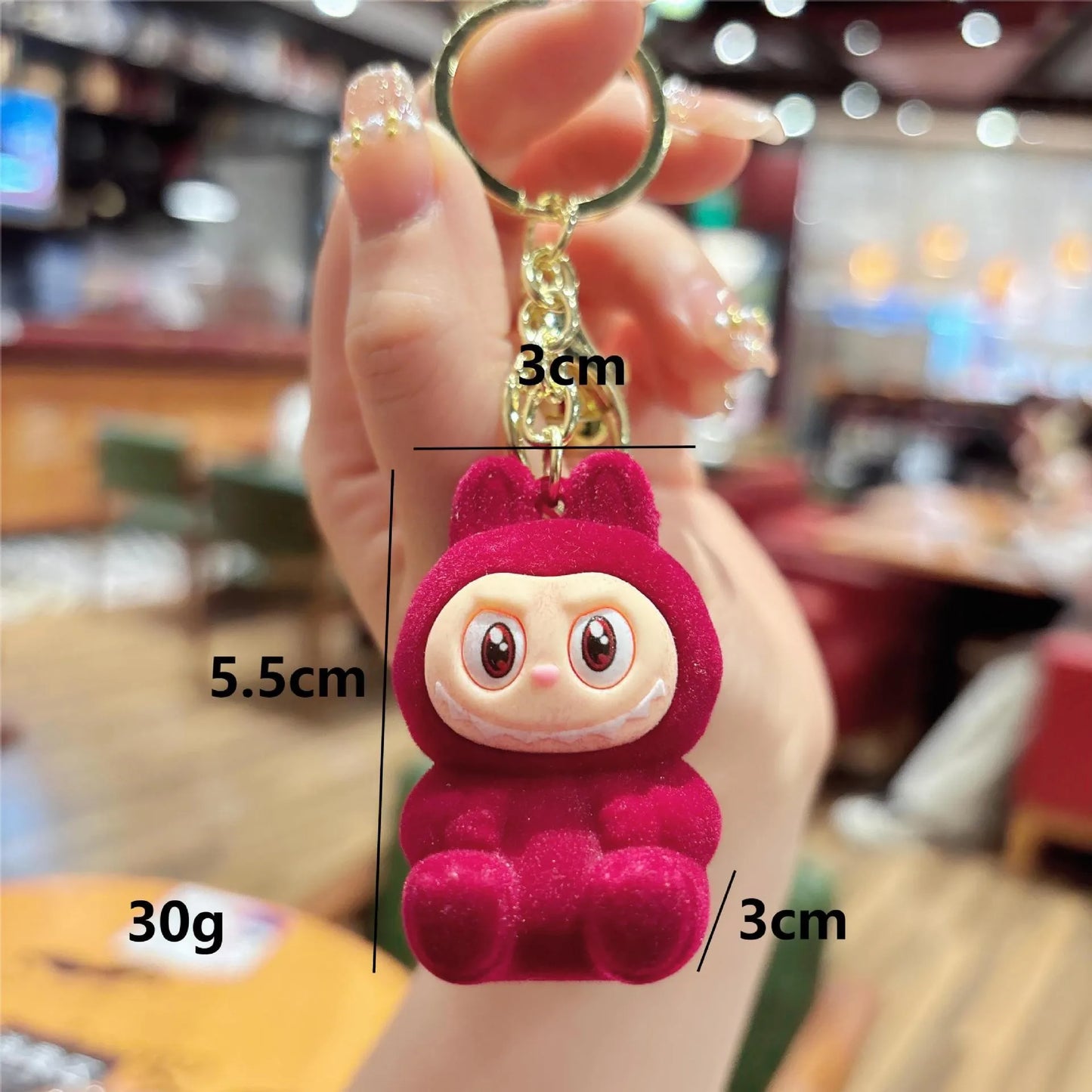 🐰 Cute Plush Bunny Keychain – Soft & Colorful