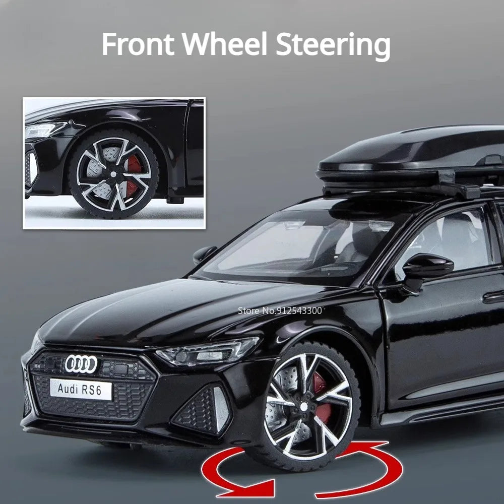 🖤 Audi RS6 Avant 1:32 Scale Diecast Model Car – Luxury Black Edition 🚘