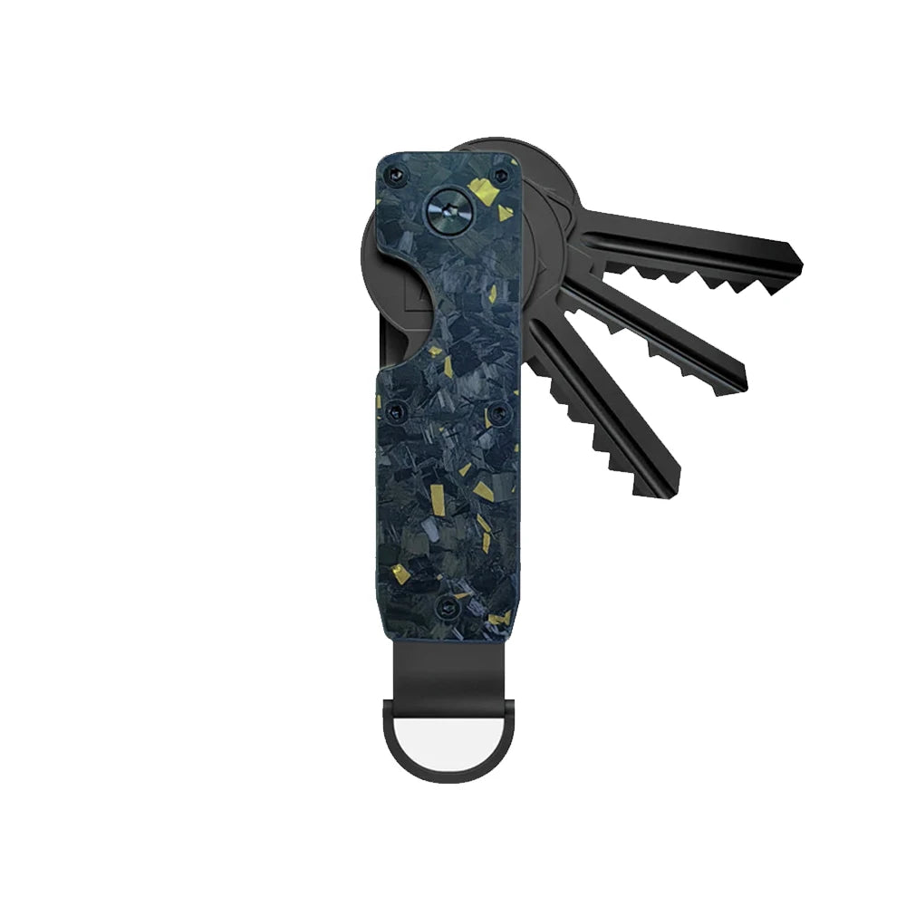 Compact Carbon Fiber Key Holder & Smart Organizer