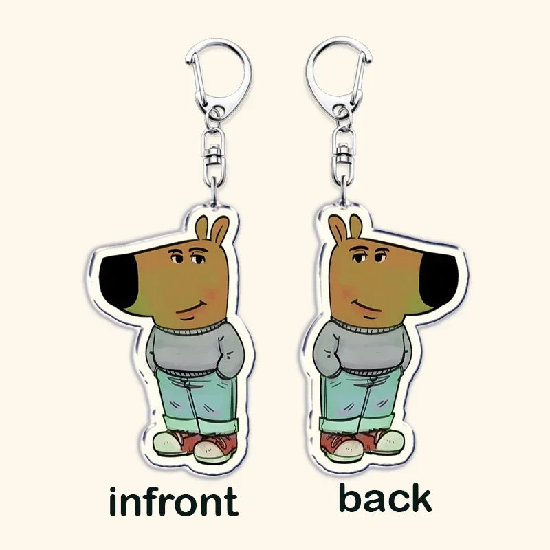 😎 Just a Chill Guy/Girl Meme Keychain 🐶✨
