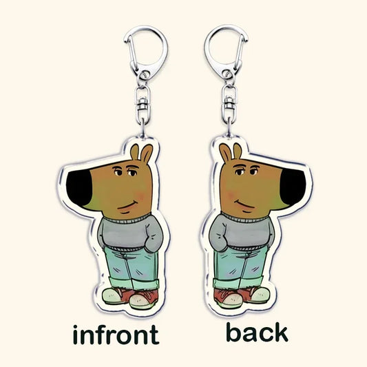 😎 Just a Chill Guy/Girl Meme Keychain 🐶✨