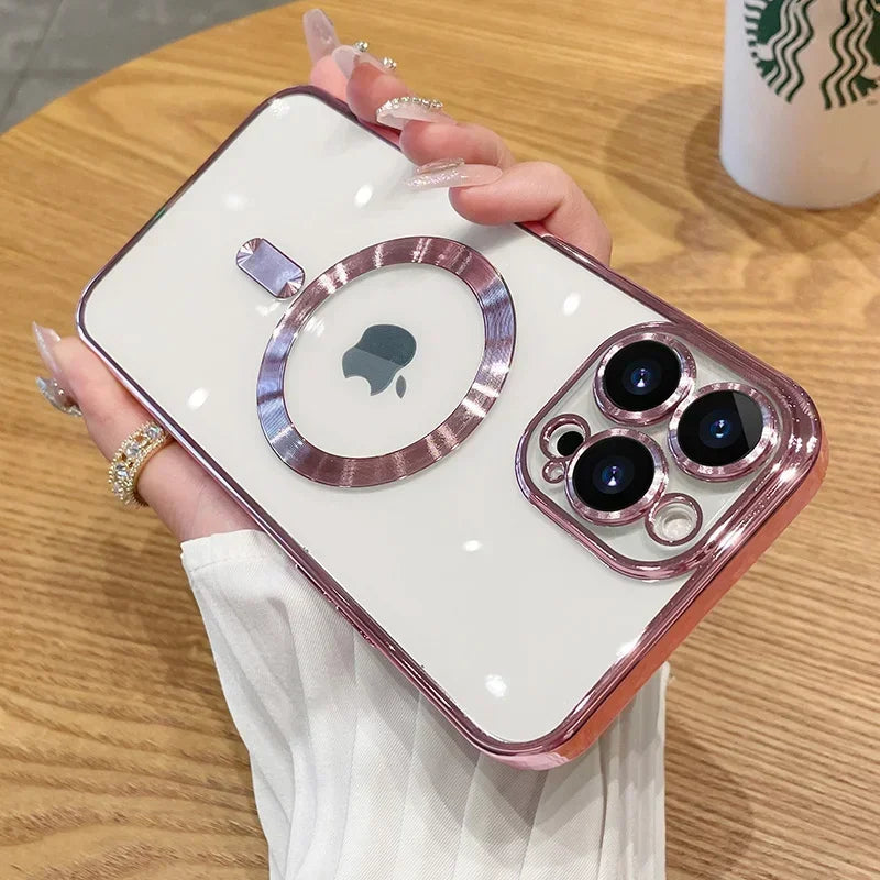 🛡️ Luxury Chrome Edge MagSafe Case – Premium Protection & Shine for iPhone