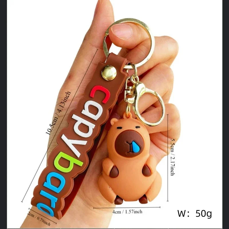 🌟🧸 Cute Capybara Buddy Keychains 🐶🐢🦆🐊