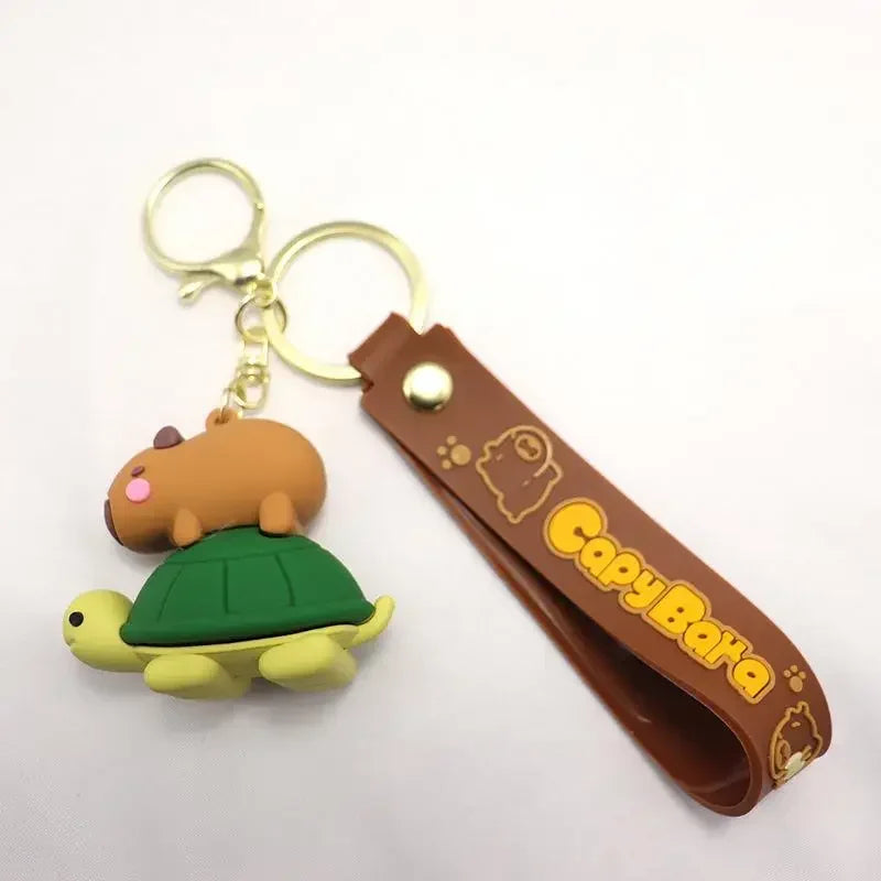🌟🧸 Cute Capybara Buddy Keychains 🐶🐢🦆🐊