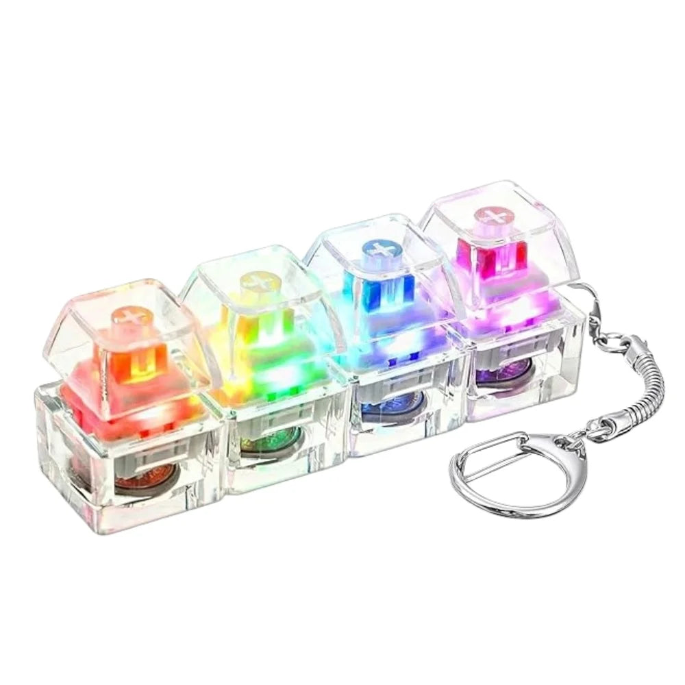 LED Light-Up Keyboard Switch Fidget Keychain