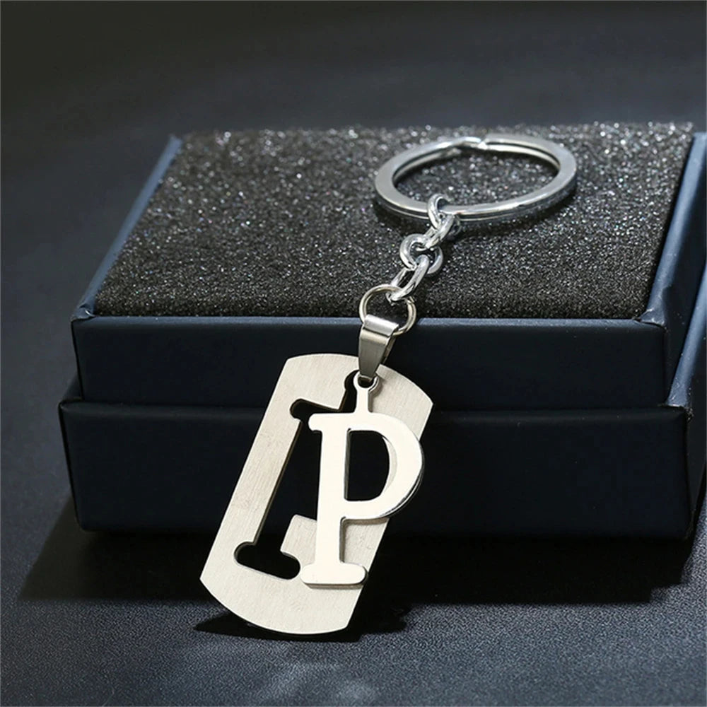 🔠✨ A–Z Letter Keychain – Personalized Steel Charm! 🔑💖
