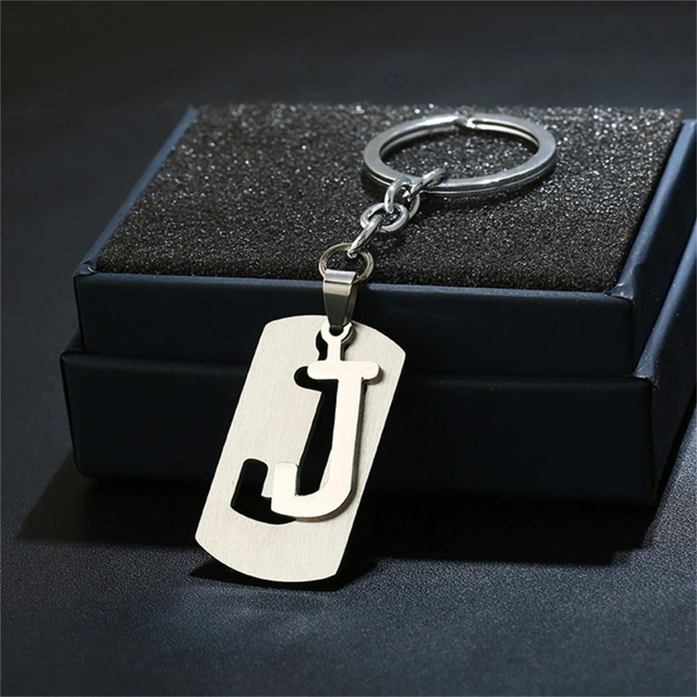 🔠✨ A–Z Letter Keychain – Personalized Steel Charm! 🔑💖