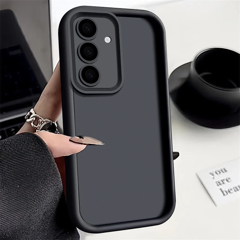🍭 Candy Color Silicone Phone Case – Soft TPU Cover for Samsung Galaxy