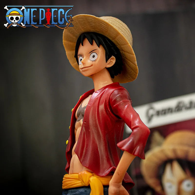 🔥 28cm One Piece – Luffy 3-in-1 Face Changing Action Figure 😄😐😠