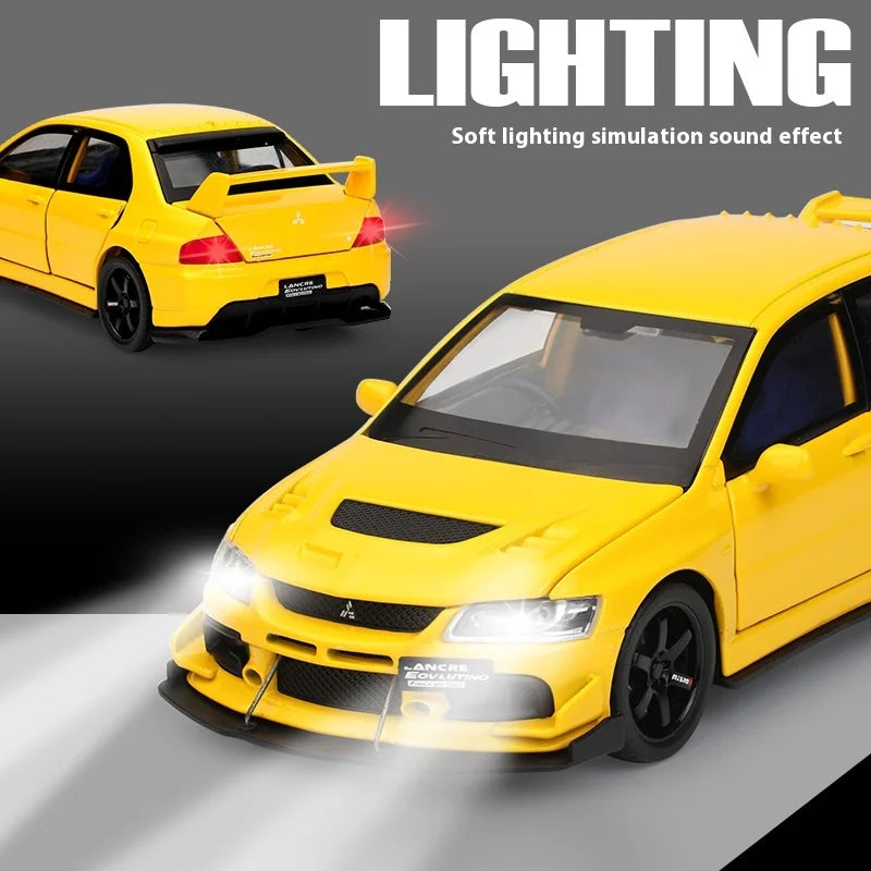 🔥 1:32 Mitsubishi Lancer Evolution IX Diecast Model – Sound & Light