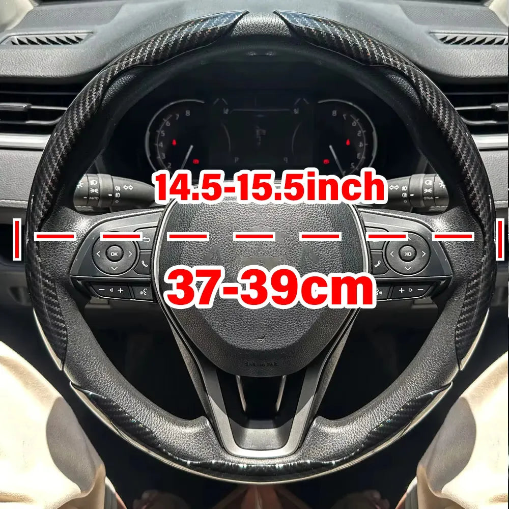 Universal Segmented Carbon Fiber Steering Wheel Cover