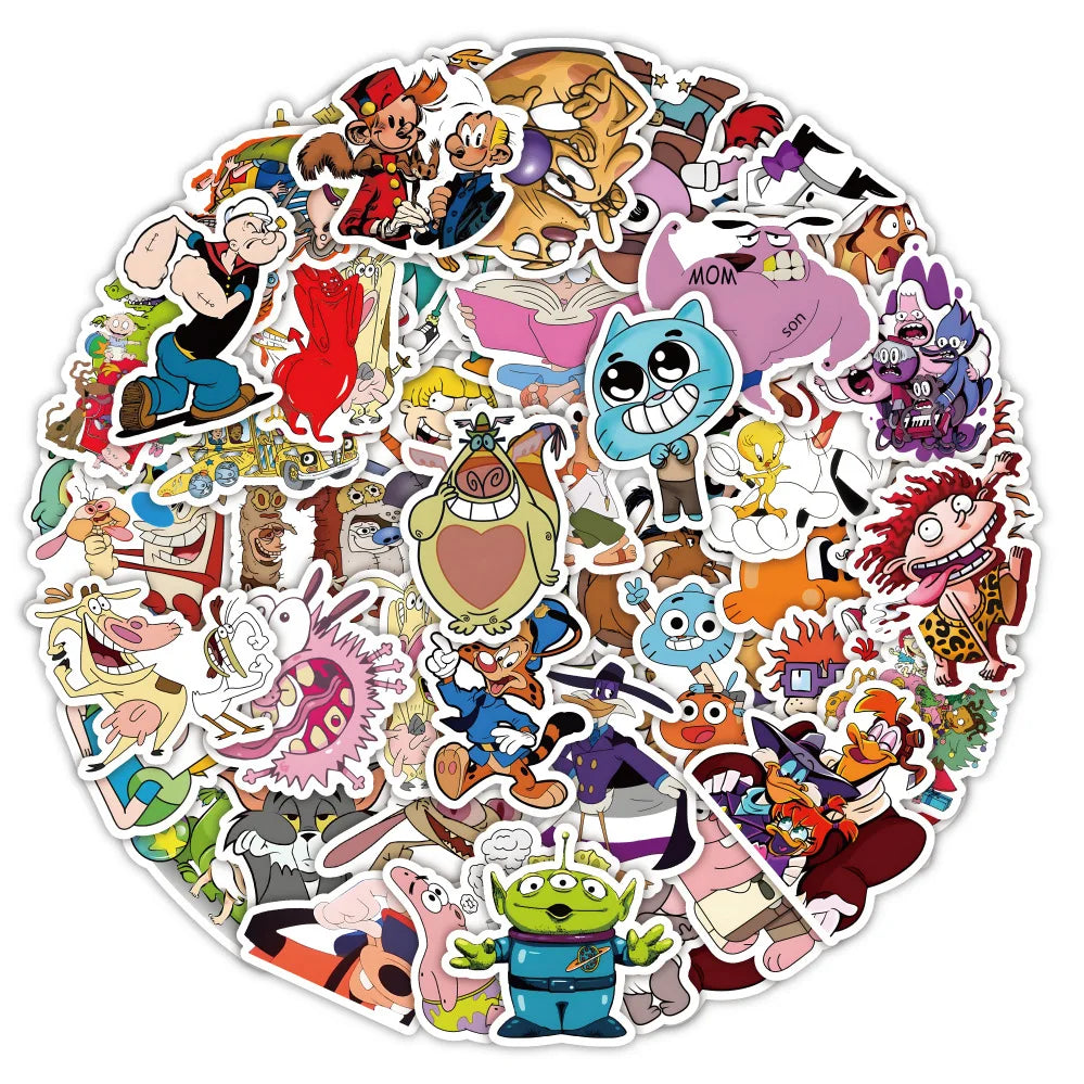 🎉🦊 Cartoon Animal Sticker Mega Pack/50pcs 🐷🐻