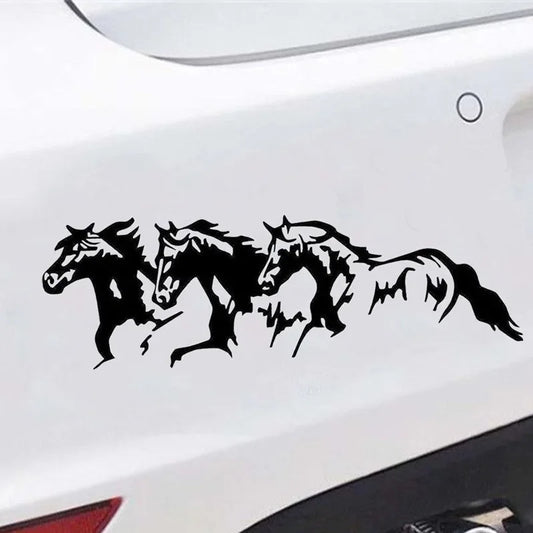 🏇 Grace in Motion – Running Horses Car Sticker 🌄