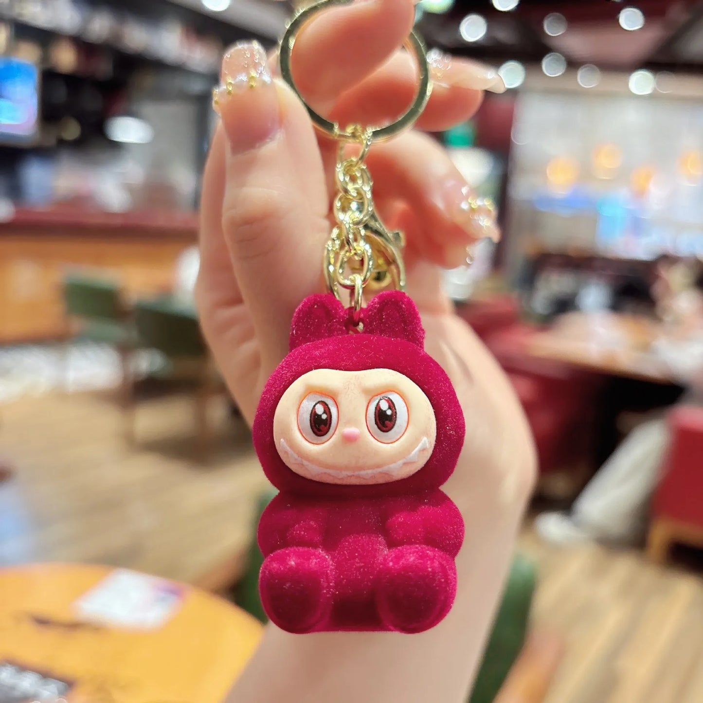 🐰 Cute Plush Bunny Keychain – Soft & Colorful