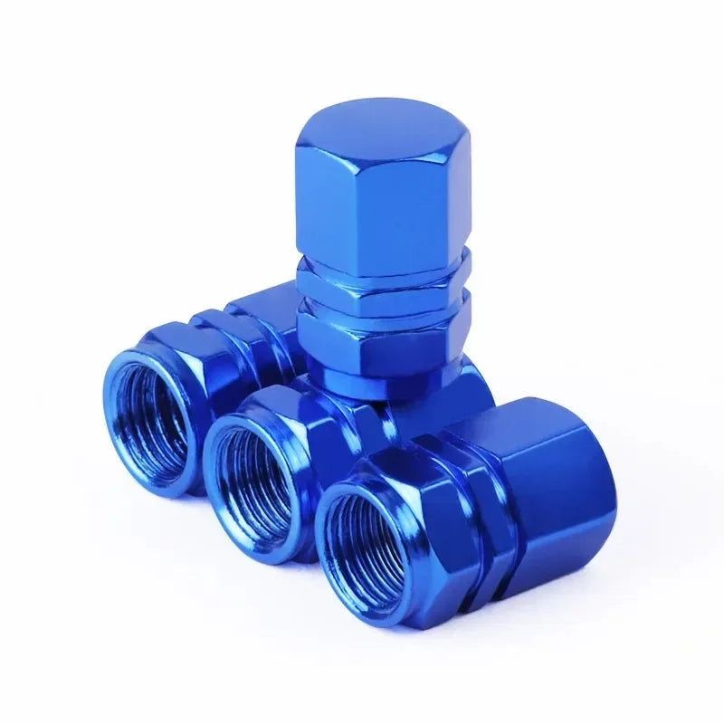 Premium Anodized Aluminum Tire Valve Stem Caps (4-Pack)