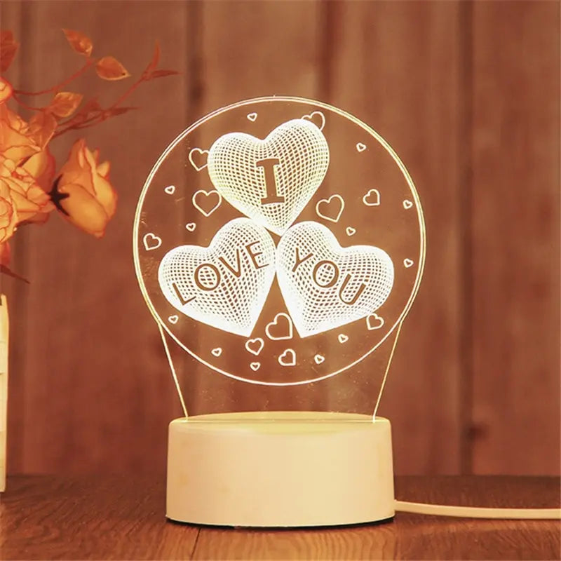 💡 Romantic LED Acrylic Night Light – The Perfect Gift for Any Occasion 🌙