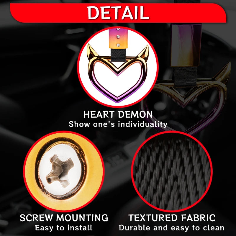 🔧 Heart-Shaped JDM Tsurikawa Handle Ring – Drift with Style! 💖