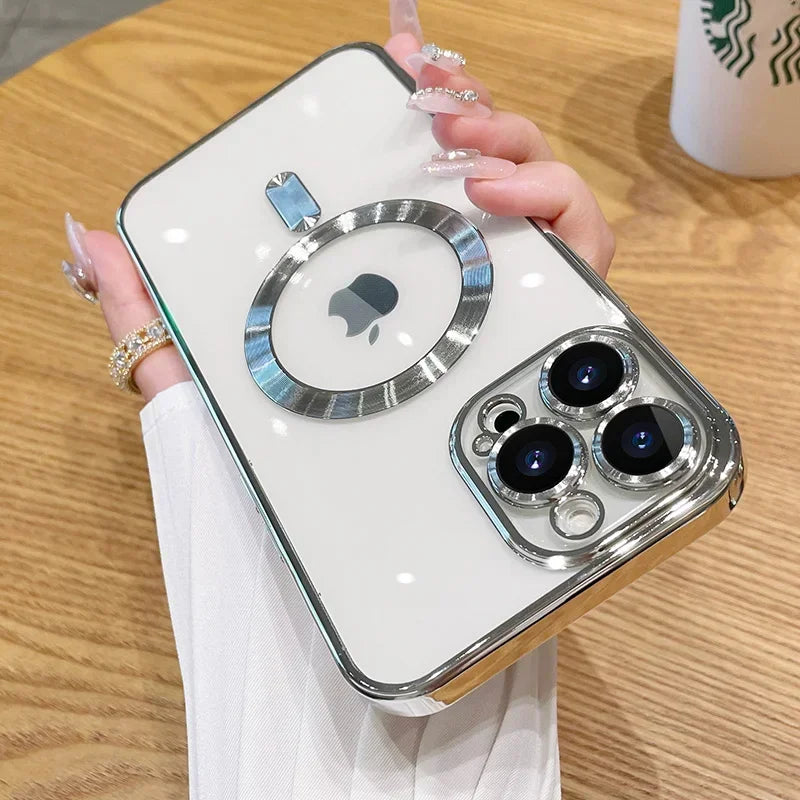 🛡️ Luxury Chrome Edge MagSafe Case – Premium Protection & Shine for iPhone