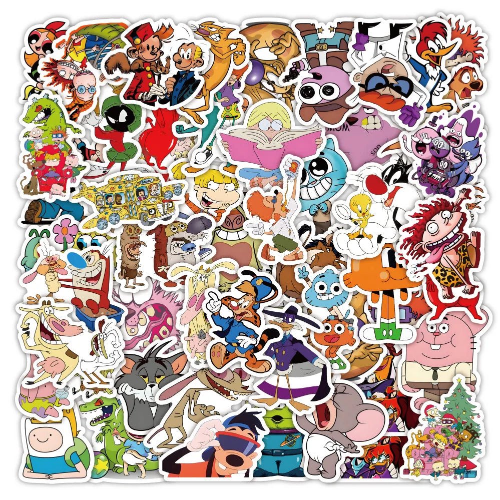 🎉🦊 Cartoon Animal Sticker Mega Pack/50pcs 🐷🐻