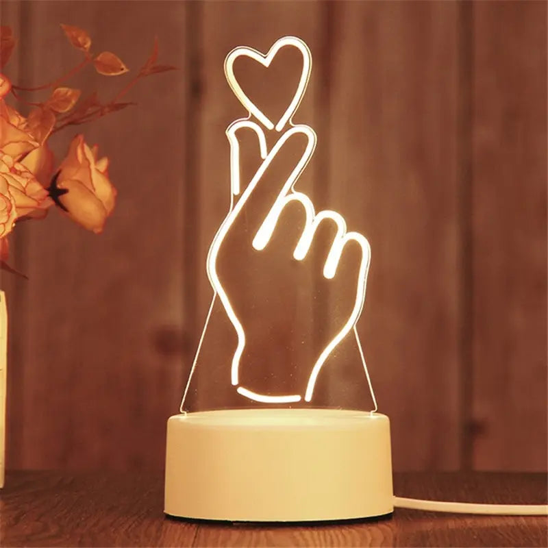 💡 Romantic LED Acrylic Night Light – The Perfect Gift for Any Occasion 🌙
