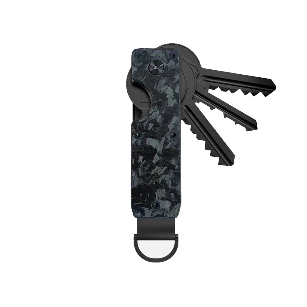 Compact Carbon Fiber Key Holder & Smart Organizer