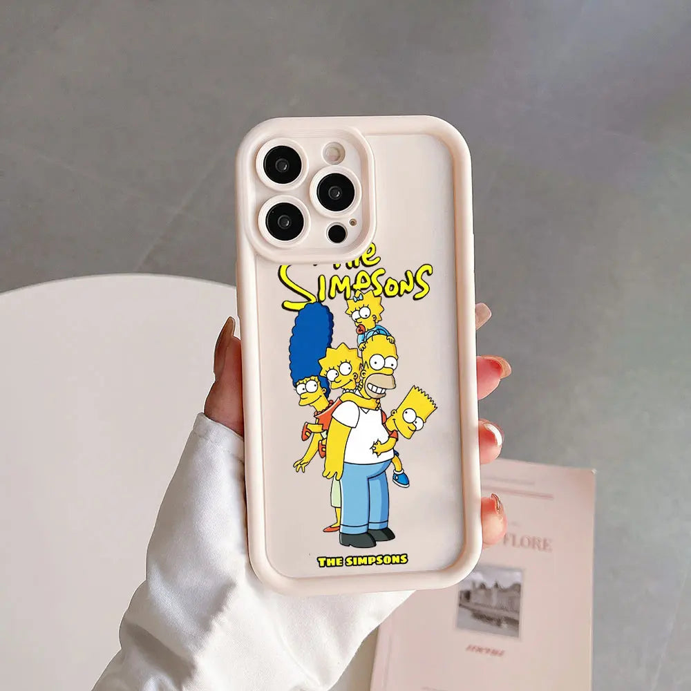 😎 Cartoon Vibes – Funny Simpsons-Inspired TPU Case for iPhone