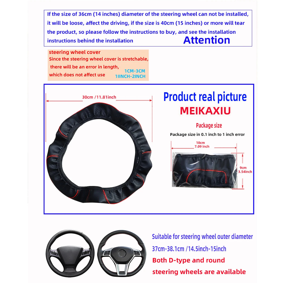 Luxury Steering Wheel Cover 🛞✨ – Comfort & Control in Style
