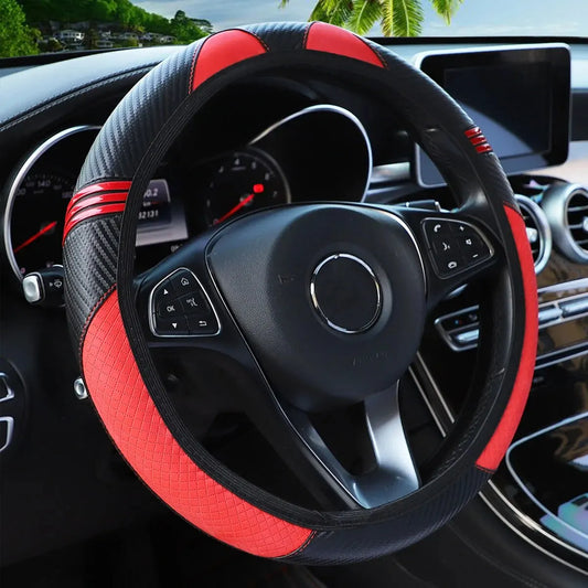 Cute Cartoon Cat Steering Wheel Cover 🐱 | Leather Finish