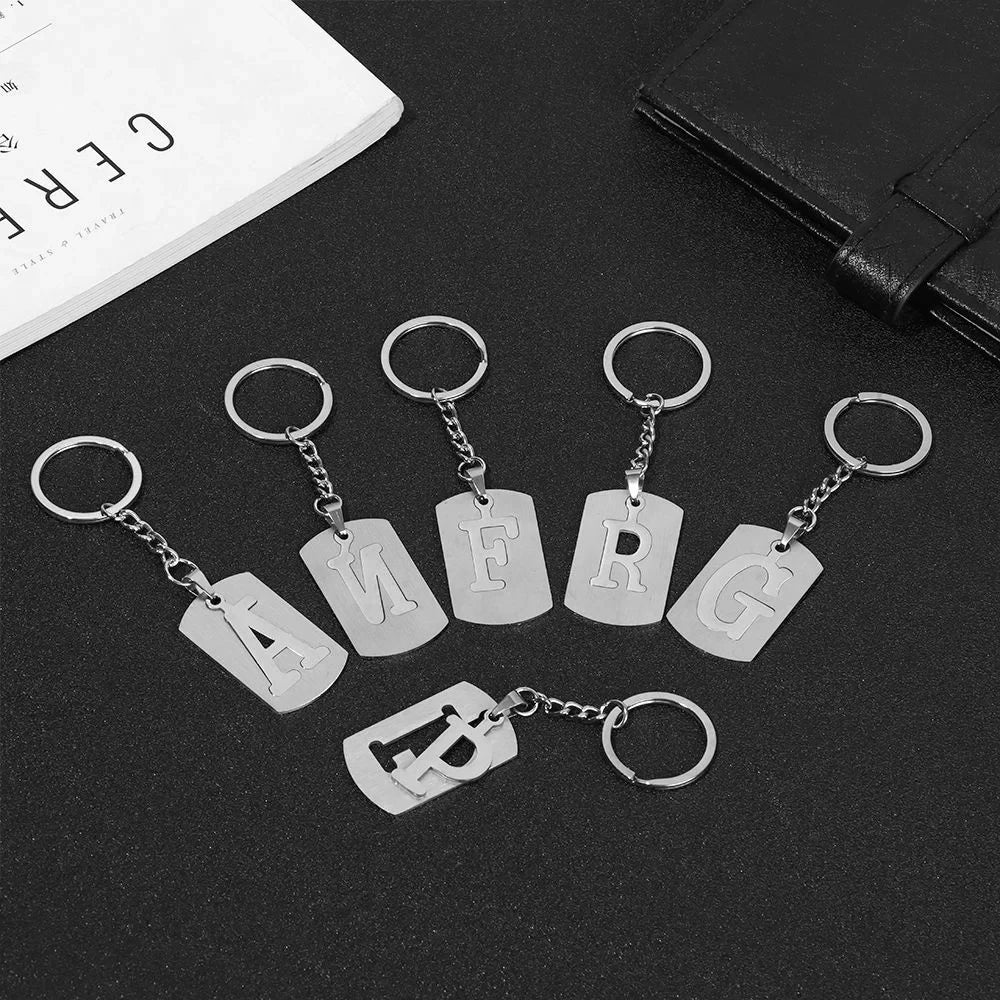 🔠✨ A–Z Letter Keychain – Personalized Steel Charm! 🔑💖