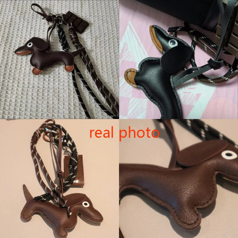 🐶 Cute Dachshund Dog Keychain Lanyard – Funny Pet Bag Charm 🎁